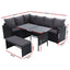 Gardeon Outdoor Furniture Dining Setting Sofa Set Lounge Wicker 8 Seater Black