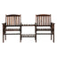 Gardeon Outdoor Garden Bench Loveseat Wooden Table Chairs Patio Furniture Charcoal