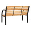 Gardeon Outdoor Garden Bench Seat 120cm Wooden Steel 2 Seater Patio Furniture Natural