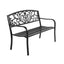 Gardeon Outdoor Garden Bench Seat Steel Outdoor Furniture 3 Seater Park Black