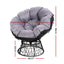 Gardeon Outdoor Lounge Setting Furniture Wicker Papasan Chairs Table Patio Grey