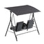 Gardeon Outdoor Patio Swing Chair 2 Seater Canopy Table Top Cup Holder Black