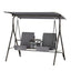 Gardeon Outdoor Patio Swing Chair 2 Seater Canopy Table Top Cup Holder Black