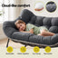 Gardeon Outdoor Rocking Chair Loveseat Wicker 2 Seater Cushion Patio Furniture Grey
