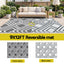 Gardeon Outdoor Rugs 274x366cm Reversible PP Dual-Sided Area Mat Large Carpet Patio Rug Grey