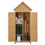 Gardeon Outdoor Storage Cabinet Cupboard Tool Organizer Shed Adjustable Natural