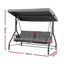 Gardeon Outdoor Swing Chair with Canopy Convertible Hanging Bed Grey