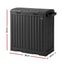 Gardeon Outdoor Trash Cans Dual Compartment Trash Can 220L Black