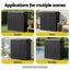 Gardeon Outdoor Trash Cans Dual Compartment Trash Can 220L Black