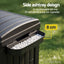 Gardeon Outdoor Trash Cans Polypropylene Patio Hideaway Bin 110L Black