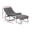 Gardeon Rocking Chair with Footrest Mesh Seat Cushion Outdoor Chairs Grey