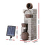 Gardeon Solar Fountain Water Feature Pot Outdoor Indoor 4-Tier Cascading Brown