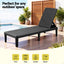 Gardeon Sun Lounge Adjustable Lounger Patio Outdoor Furniture Lightweight Black