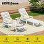 Gardeon Sun Lounge Lounger Beach Chair HDPE Patio Outdoor Furniture with Wheels White