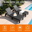 Gardeon Sun Lounge Outdoor Folding Recliner Patio Pool Beach Chair Slatted Black