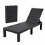 Gardeon Sun Lounge Outdoor Folding Recliner Patio Pool Beach Chair Slatted Black