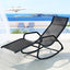 Gardeon Sun Lounge Rocking Chair Outdoor Lounger Patio Furniture Pool Garden