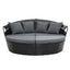 Gardeon Sun Lounge Setting Wicker Lounger Day Bed Outdoor Furniture Patio Black