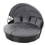 Gardeon Sun Lounge Setting Wicker Lounger Day Bed Patio Outdoor Furniture Black