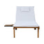 Gardeon Sun Lounge Wooden Lounger Outdoor Furniture Day Bed Wheels Patio White