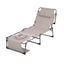 Gardeon Sun Lounger 5 Position Folding Tanning Chair with Face Hole Khaki
