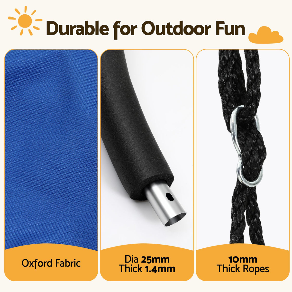 Gardeon Tree Swing Hammock 150cm for Backyard Porch Outside Playground
