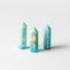 Gemini Crystal Trio - Caribbean Calcite, Tourmaline Quartz + Amethyst
