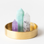 Gemini Crystal Trio - Caribbean Calcite, Tourmaline Quartz + Amethyst