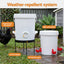 Giantz 20L X2 Chicken Feeder Waterer Set Automatic Poultry Dispenser Metal Stand