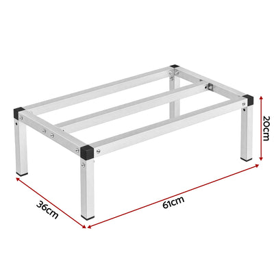 Giantz 61x36cm Aluminum Dunnage Rack Heavy Duty Kitchen Storage Platform