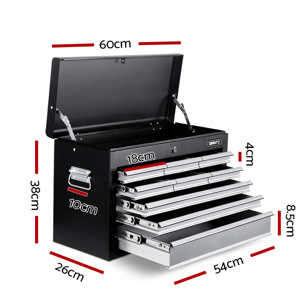 Giantz 9 Drawer Mechanic Tool Box Cabinet Storage - Black & Grey