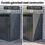 Giantz Bin Shed Double Wheelie Waste Bins Storage Steel Garden Enclosure Grey