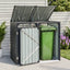 Giantz Bin Shed Double Wheelie Waste Bins Storage Steel Garden Enclosure Grey