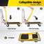 Giantz Platform Trolley Hand Truck Folding Platform Cart 150kg Load Yellow