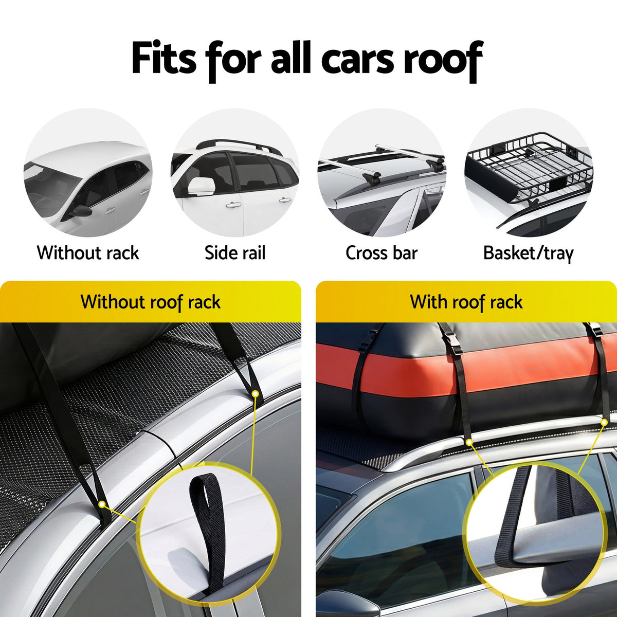 Giantz RoofTop Cargo Bag Car Luggage Carrier Universal 15 Cubic Ft