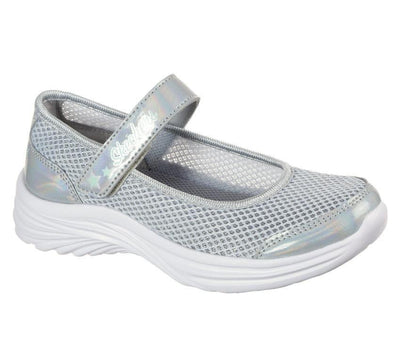 Girls Skechers Dream Dancer - Breezy Sweetie Grey Slip On Kids Shoes