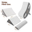 Giselle 4PCS Orthopedic Bed Wedge Pillow Set Anti-Slip Velcro System For Sleeping, 30D Gel Memory Foam Support Cushions For Acid Reflux And Leg Elevation