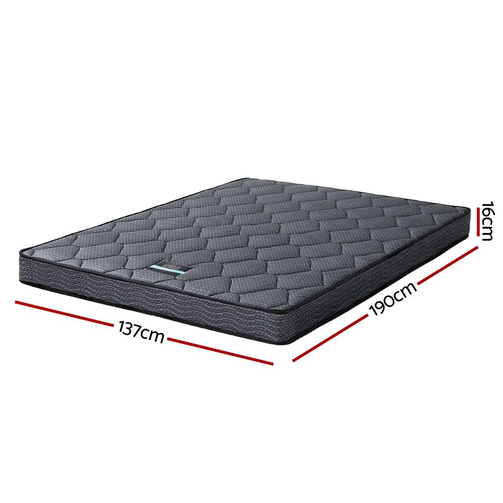 Giselle Bedding Double Mattress 16cm Bonnell Spring Medium Firm Tight Top