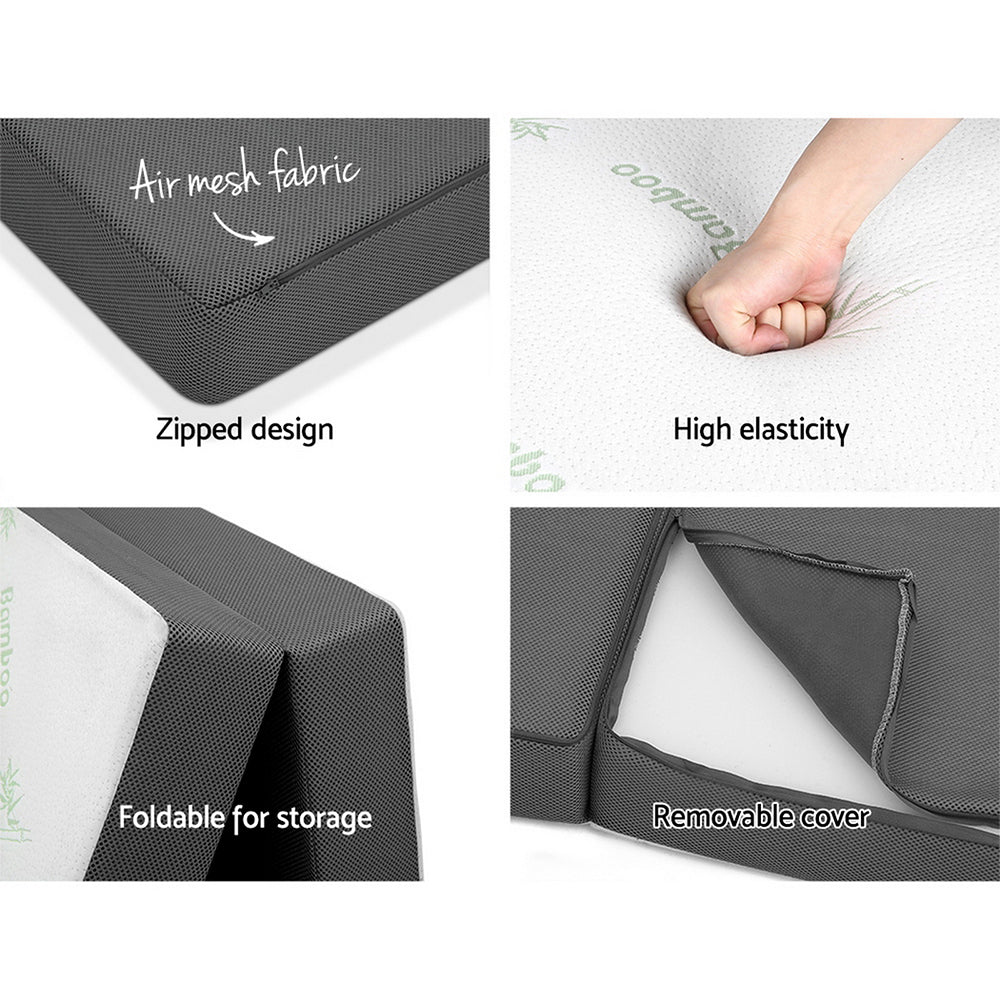 Giselle Bedding Folding Foam Portable Mattress Bamboo Fabric