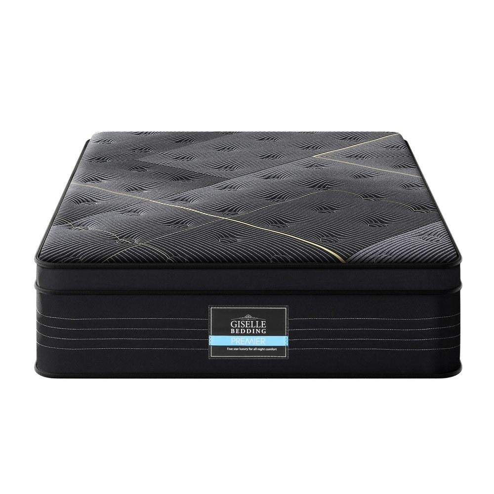 Giselle Bedding King Single Mattress 35cm Bamboo Charcoal Foam with Enhanced 6-turn Pocket Spring