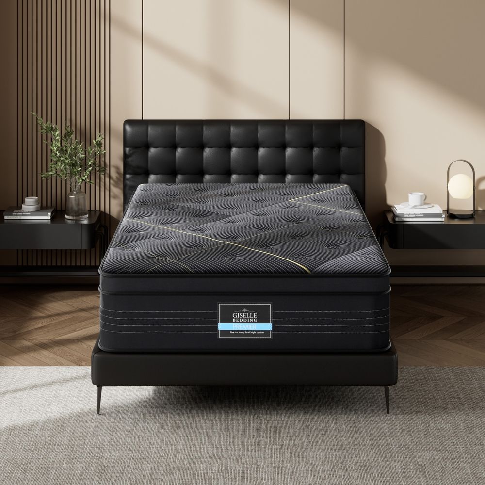 Giselle Bedding King Single Mattress 35cm Bamboo Charcoal Foam with Enhanced 6-turn Pocket Spring
