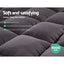 Giselle Bedding Mattress Topper Pillowtop Bamboo Charcoal Queen