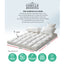 Giselle Bedding Pillowtop Mattress Topper 5cm Thick Pad for Back Pain Relief Washable Underlay Protector 1000GSM Microfibre Filling 45cm Deep Pocket King