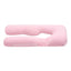 Giselle Bedding Pregnancy Pillow U Shaped Full Body Pillow with 100% Cotton Jersey Cover Maternity Pillow for Sleeping Reading, Pink, 73x133cm