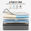 Giselle Bedding Queen Mattress 37cm 4-in-1 Adjustable Firmness Cooling Gel Memory Foam Dual-Zone Flippable for Couples