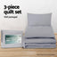 Giselle Bedding Quilt Cover Set Classic Grey Queen