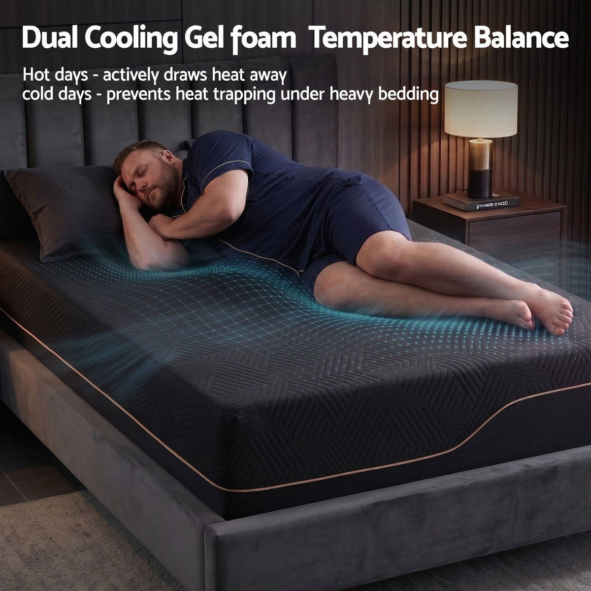 Giselle Single Cooling Memory Foam Mattress Medium Firm with Gel Comfort 30cm