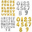 Gold & Silver 32" 80cm Letter Number Foil Helium Balloons Balloon Party Decorate