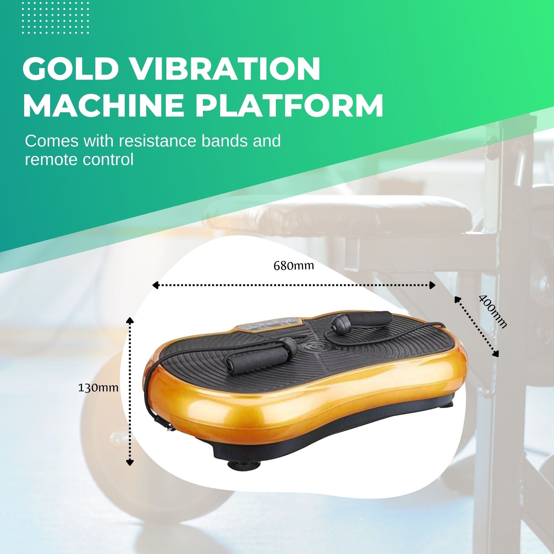 Gold Vibration Machine Platform - Exercise Vibrating Plate - Whole Body Workout