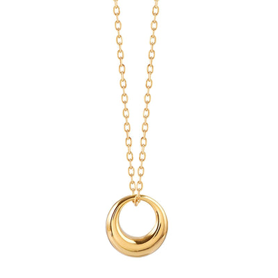 Gold donut pendant necklace – Tarnish Proof Jewellery